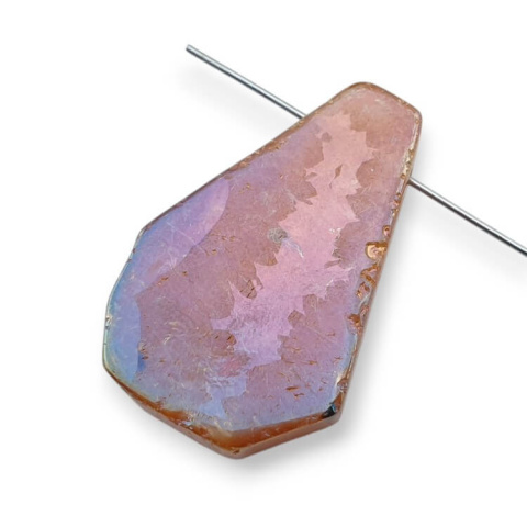 Titanium agate slice with hole 32x22 mm no 322 Titanium agate slice with hole 32x22 mm no 322