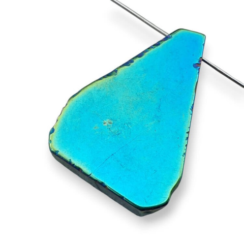 Titanium agate slice with hole 32x23 mm no 273 Titanium agate slice with hole 32x23 mm no 273