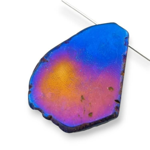 Titanium agate slice with hole 32x25 mm no 199 Titanium agate slice with hole 32x25 mm no 199