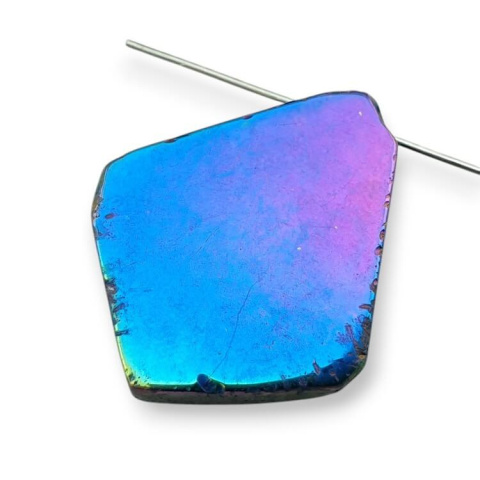 Titanium agate slice with hole 32x25 mm no 295 Titanium agate slice with hole 32x25 mm no 295