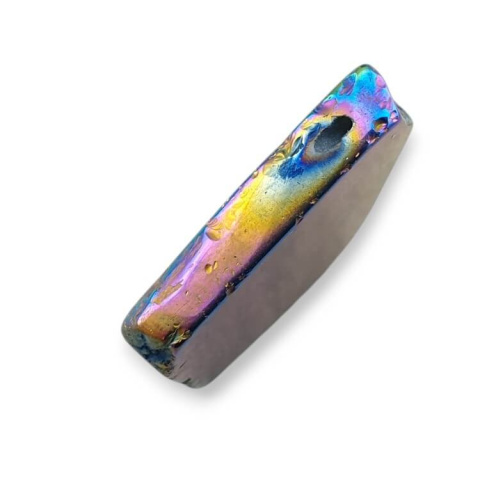 Titanium agate slice with hole 32x25 mm no 295 Titanium agate slice with hole 32x25 mm no 295