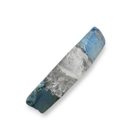 Titanium agate slice with hole 32x25 mm no 98 Titanium agate slice with hole 32x25 mm no 98
