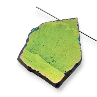 Titanium agate slice with hole 32x26 mm no 256