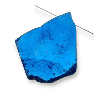 Titanium agate slice with hole 32x30 mm no 190