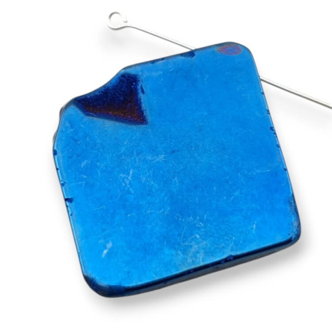 Titanium agate slice with hole 32x32 mm no 208 Titanium agate slice with hole 32x32 mm no 208