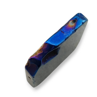 Titanium agate slice with hole 32x32 mm no 208