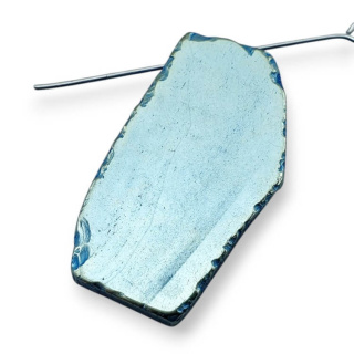 Titanium agate slice with hole 33x18 mm no 67