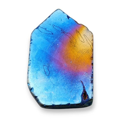 Titanium agate slice with hole 33x21 mm no 71 Titanium agate slice with hole 33x21 mm no 71
