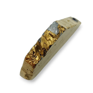 Titanium agate slice with hole 33x22 mm no 53