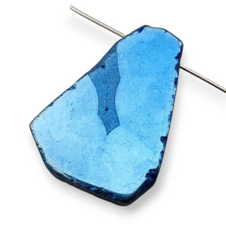 Titanium agate slice with hole 33x23 mm no 70