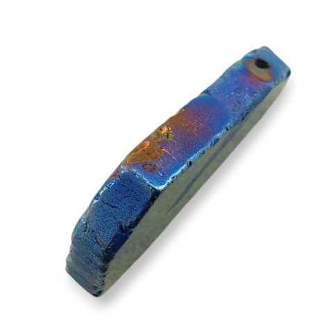 Titanium agate slice with hole 33x23 mm no 70 Titanium agate slice with hole 33x23 mm no 70