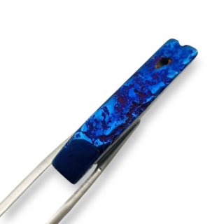 Titanium agate slice with hole 33x24 mm no 212