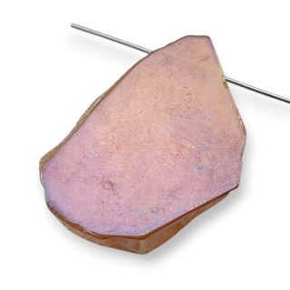 Titanium agate slice with hole 33x24 mm no 336