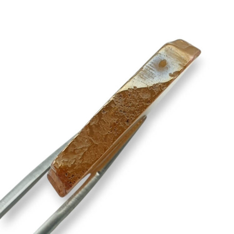 Titanium agate slice with hole 33x24 mm no 336