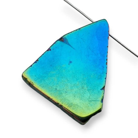 Titanium agate slice with hole 33x26 mm no 260 Titanium agate slice with hole 33x26 mm no 260
