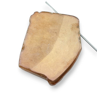 Titanium agate slice with hole 33x26 mm no 318