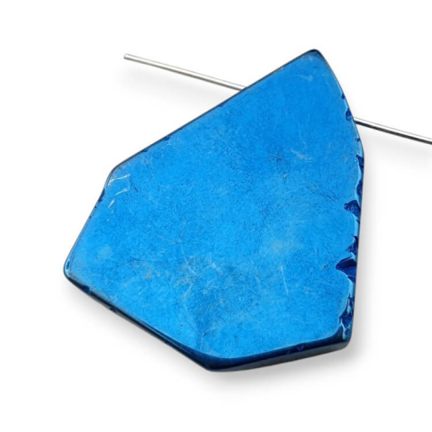 Titanium agate slice with hole 33x27 mm no 201 Titanium agate slice with hole 33x27 mm no 201