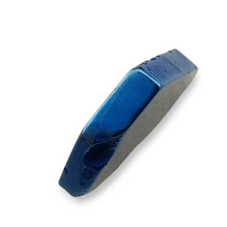Titanium agate slice with hole 33x27 mm no 201