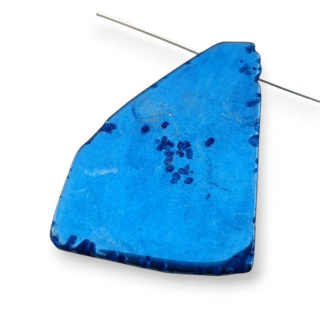 Titanium agate slice with hole 33x27 mm no 202