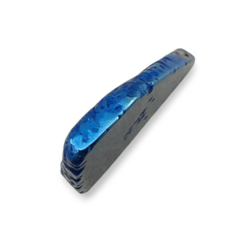 Titanium agate slice with hole 33x27 mm no 202
