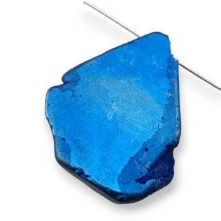 Titanium agate slice with hole 33x28 mm no 233