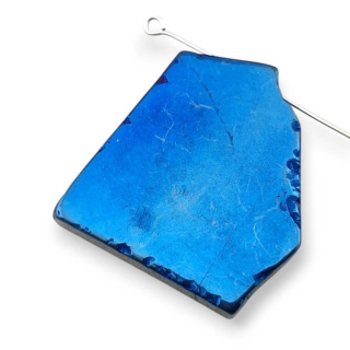 Titanium agate slice with hole 33x29 mm no 220