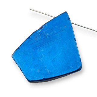 Titanium agate slice with hole 33x30 mm no 194