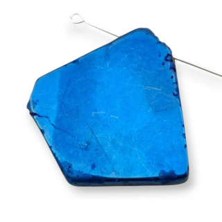 Titanium agate slice with hole 33x31 mm no 230