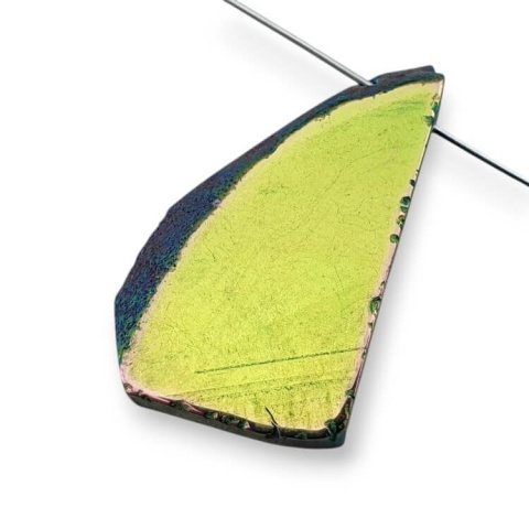 Titanium agate slice with hole 34x21 mm no. 280