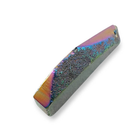 Titanium agate slice with hole 34x21 mm no. 280