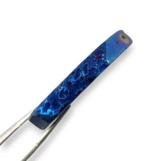 Titanium agate slice with hole 34x23 mm no 221