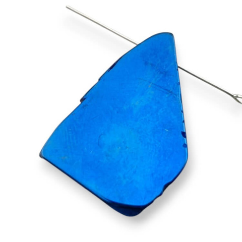 Titanium agate slice with hole 34x24 mm no 192 Titanium agate slice with hole 34x24 mm no 192