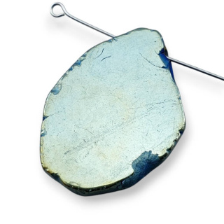 Titanium agate slice with hole 34x24 mm no 75