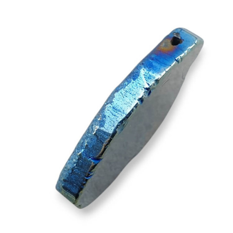 Titanium agate slice with hole 34x24 mm no 75 Titanium agate slice with hole 34x24 mm no 75
