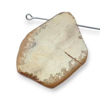 Titanium agate slice with hole 34x26 mm no 309