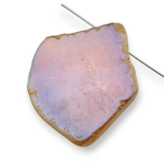 Titanium agate slice with hole 34x27 mm no 343