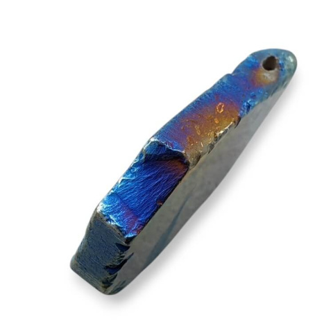 Titanium agate slice with hole 34x27 mm no 73 Titanium agate slice with hole 34x27 mm no 73