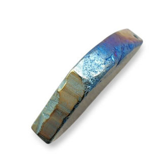 Titanium agate slice with hole 34x27 mm no 80