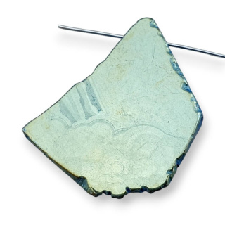 Titanium agate slice with hole 34x27 mm no 91