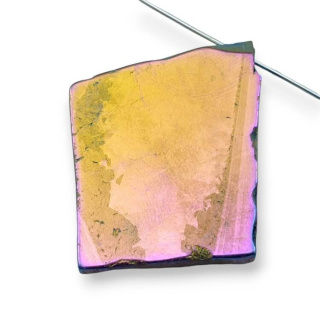 Titanium agate slice with hole 34x28 mm no 245