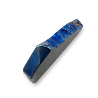 Titanium agate slice with hole 34x32 mm no 228