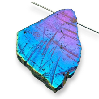 Titanium agate slice with hole 34x32 mm no 292
