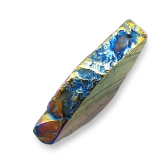 Titanium agate slice with hole 34x32 mm no 292