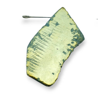 Titanium agate slice with hole 35x19 mm no 120