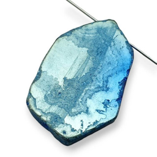 Titanium agate slice with hole 35x23 mm no 106
