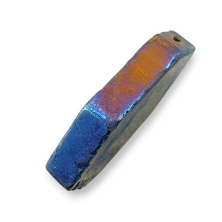 Titanium agate slice with hole 35x23 mm no 106