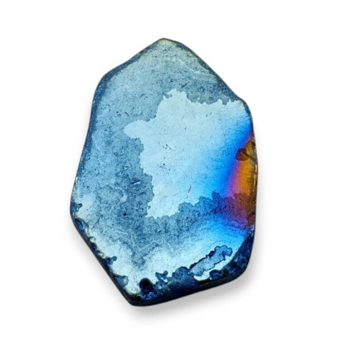 Titanium agate slice with hole 35x23 mm no 106 Titanium agate slice with hole 35x23 mm no 106