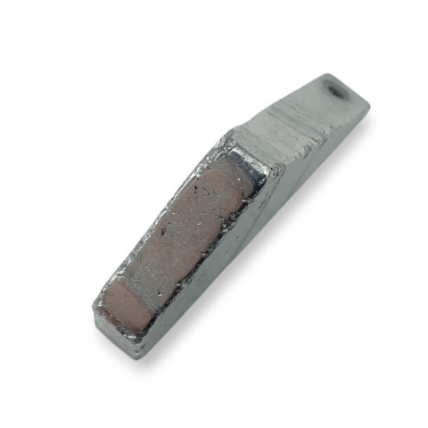 Titanium agate slice with hole 35x23 mm no 145