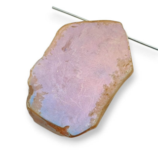 Titanium agate slice with hole 35x23 mm no 331