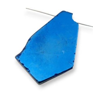 Titanium agate slice with hole 35x24 mm no 207